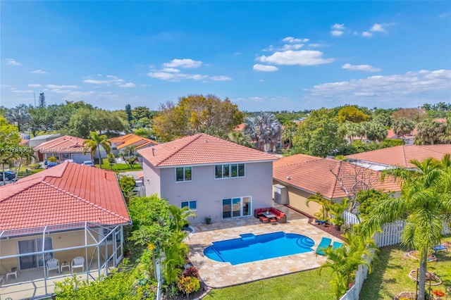 13473 NW 5th Ct, Plantation, FL 33325 - outdoor pool with a patio area and a lanai