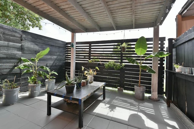 view of patio / terrace featuring a fenced backyard