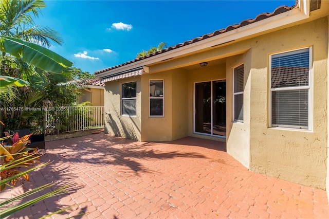 view of patio with fence