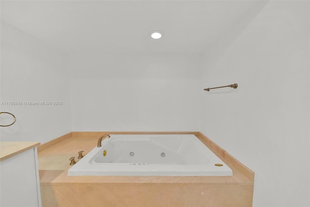 16500 Collins Ave Unit 656, Sunny Isles Beach, FL 33160 - full bathroom with a jetted tub and vanity