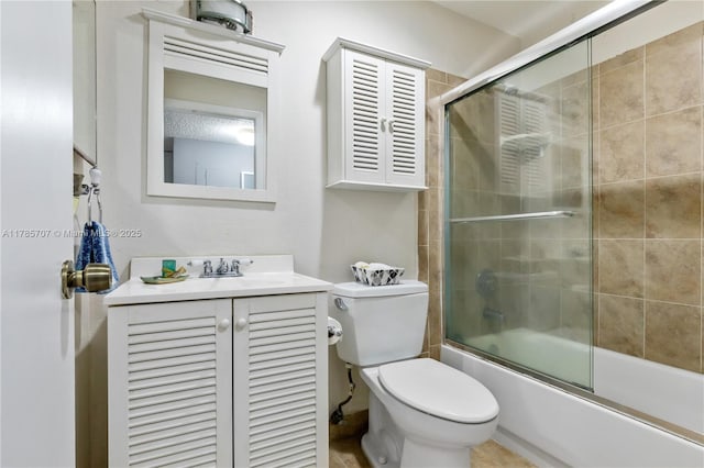 9660 S Belfort Cir Unit 207, Tamarac, FL 33321 - full bathroom featuring toilet, vanity, and shower / bath combination with glass door