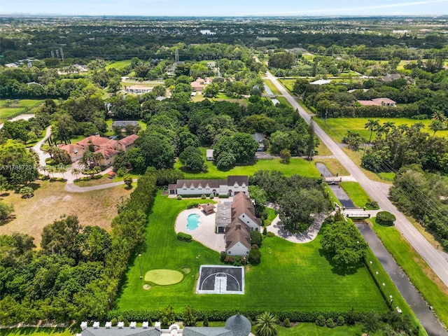 6320 Hancock Rd, Southwest Ranches, FL 33330 - drone / aerial view of a pool area and a tree filled landscape
