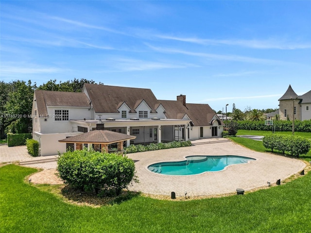 6320 Hancock Rd, Southwest Ranches, FL 33330 - outdoor pool with a yard and a patio