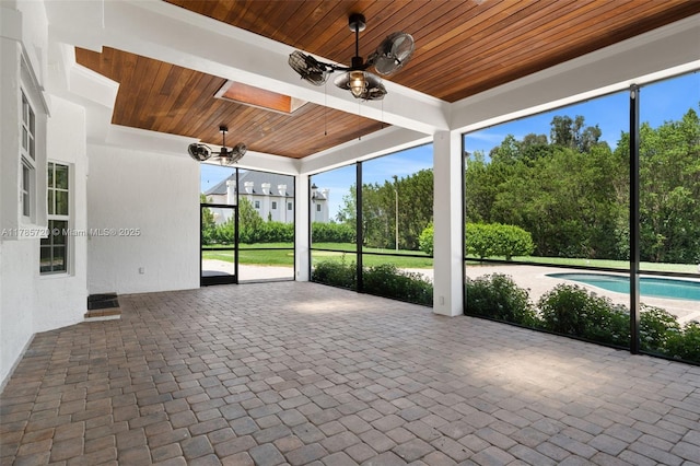 6320 Hancock Rd, Southwest Ranches, FL 33330 - unfurnished sunroom featuring a skylight and healthy amount of natural light