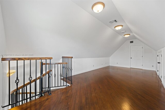 6320 Hancock Rd, Southwest Ranches, FL 33330 - additional living space featuring vaulted ceiling, wood finished floors, and baseboards