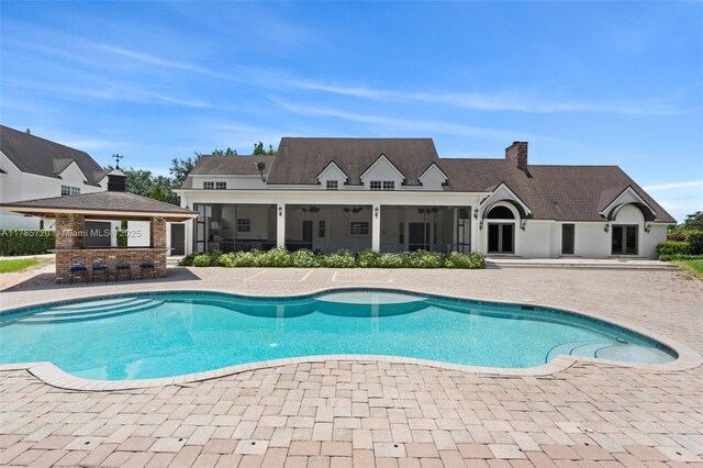 6320 Hancock Rd, Southwest Ranches, FL 33330 - swimming pool with a gazebo, a patio area, and a lawn