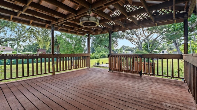 5010 SW 201st Ter, Southwest Ranches, FL 33332 - deck featuring a yard