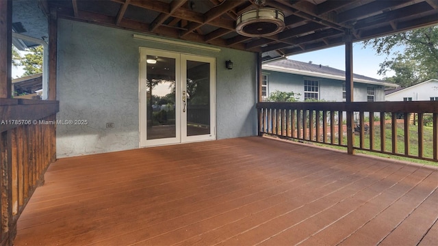 5010 SW 201st Ter, Southwest Ranches, FL 33332 - wooden terrace featuring french doors