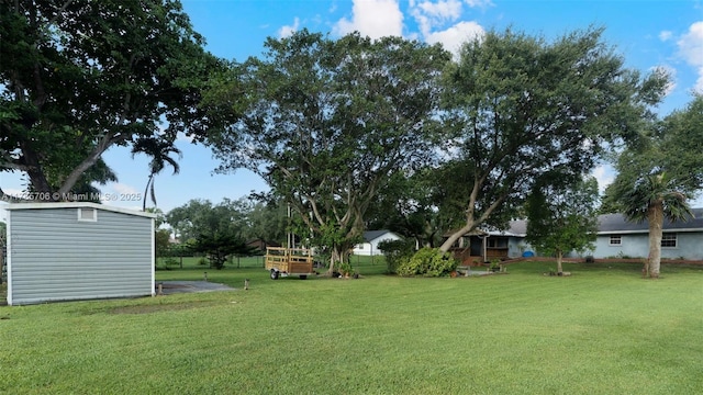 5010 SW 201st Ter, Southwest Ranches, FL 33332 - view of grassy yard featuring a shed