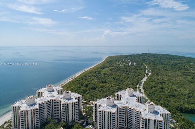 1111 Crandon Blvd Unit B804, Key Biscayne, FL 33149 - aerial view featuring a water view and a forest view