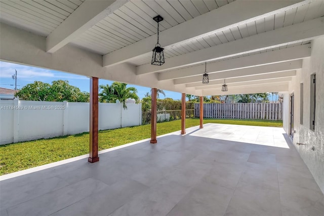 view of patio / terrace featuring a fenced backyard