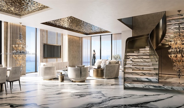 building lobby featuring stairway
