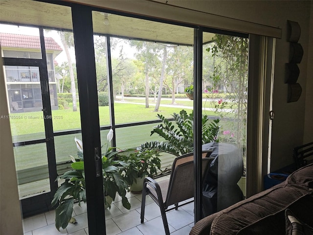 view of sunroom / solarium