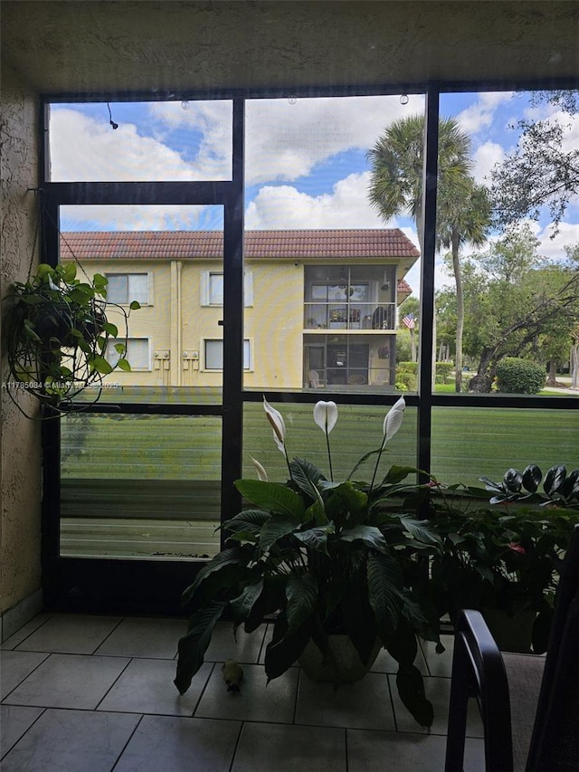 view of sunroom