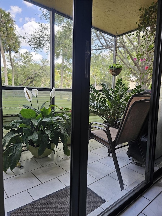 view of sunroom