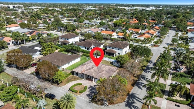 drone / aerial view featuring a residential view