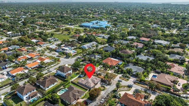 aerial view featuring a residential view