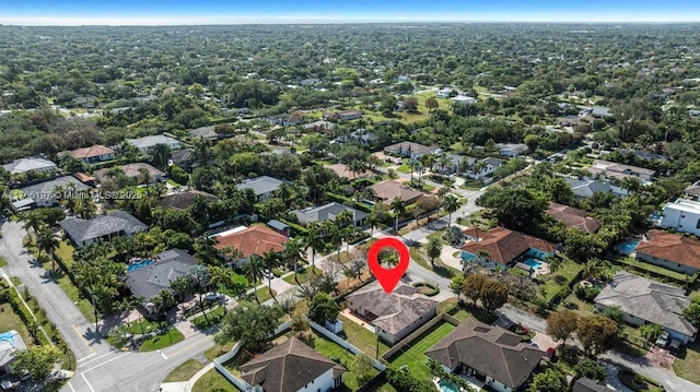 drone / aerial view featuring a residential view