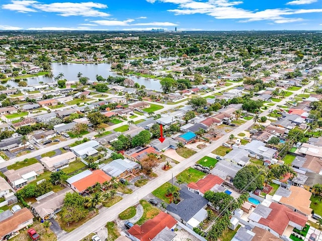 8451 NW 10th St, Pembroke Pines, FL 33024 - aerial view of property and surrounding area with a large body of water and nearby suburban area