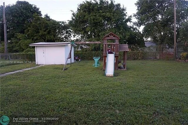 771 E 35th St, Hialeah, FL 33013 - view of yard featuring a playground