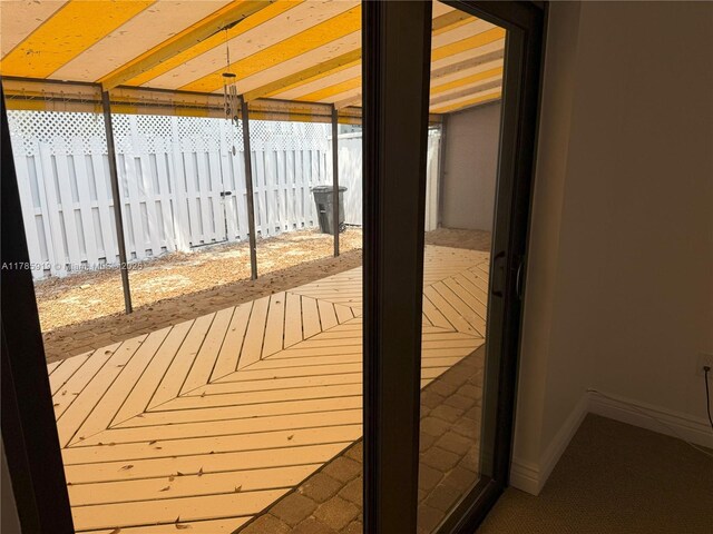 16528 Bridge End Rd, Miami Lakes, FL 33014 - wooden terrace featuring fence