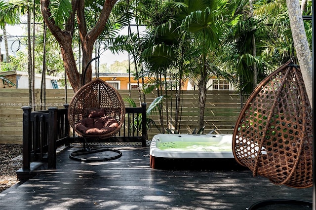 751 NE 80th St, Miami, FL 33138 - view of patio / terrace featuring fence and a deck