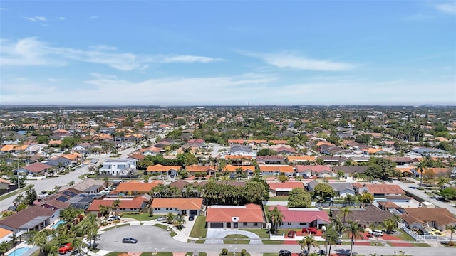 drone / aerial view with a residential view