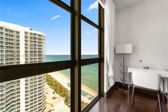 16275 Collins Ave Unit 2202, Sunny Isles Beach, FL 33160 - sunroom / solarium with a water view