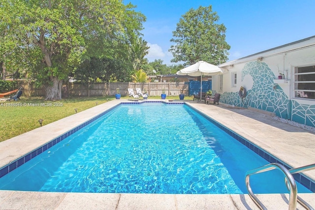 view of pool with a patio