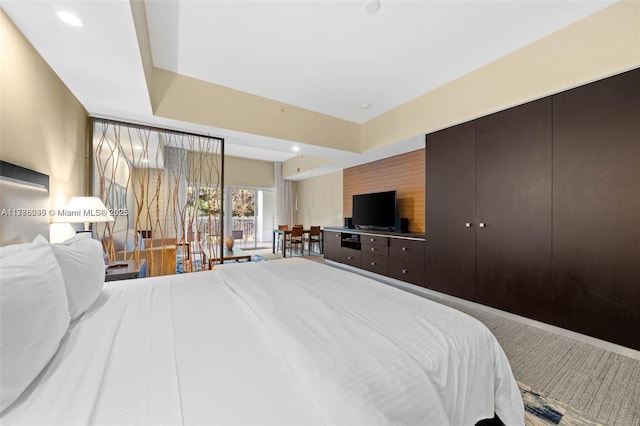 view of carpeted bedroom