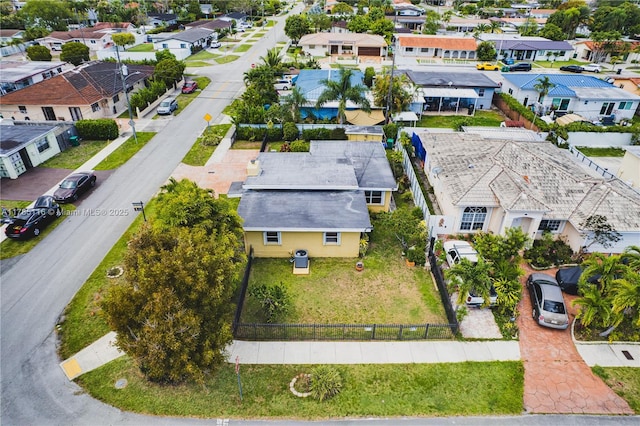 bird's eye view with a residential view