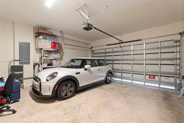 8292 NW 43rd St, Doral, FL 33166 - garage featuring electric panel and a garage door opener
