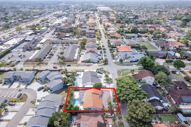 drone / aerial view featuring a residential view