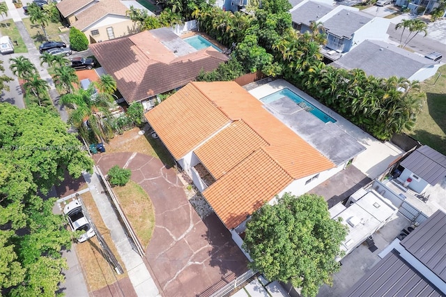 aerial view featuring a residential view