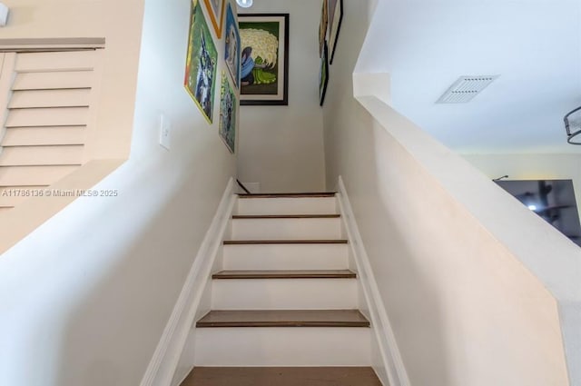 stairs featuring visible vents