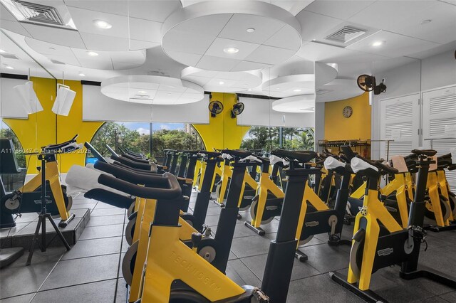 2000 Island Blvd Unit 1704, Aventura, FL 33160 - exercise room with visible vents and recessed lighting