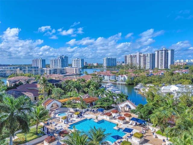 2000 Island Blvd Unit 1704, Aventura, FL 33160 - aerial view featuring a water view and a view of city