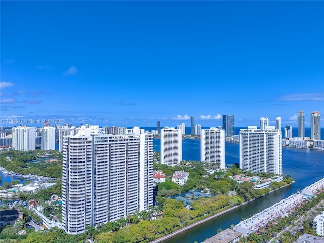 2000 Island Blvd Unit 1704, Aventura, FL 33160 - drone / aerial view featuring a water view and a city view