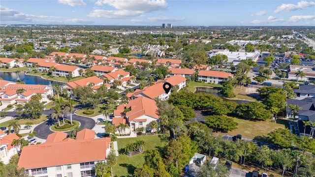 15161 Royal Windsor Ln Unit 2603, Fort Myers, FL 33919 - aerial view of property and surrounding area featuring a large body of water and nearby suburban area