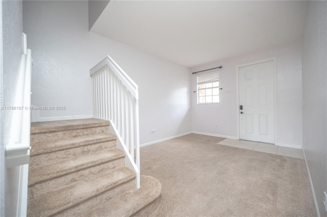 445 NE 21st Ave, Homestead, FL 33033 - entryway with carpet flooring and stairway