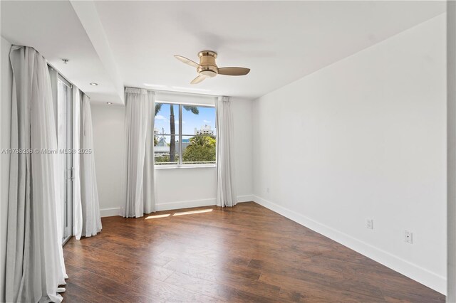 110 Washington Ave Unit 2307, Miami Beach, FL 33139 - unfurnished room featuring a ceiling fan and wood finished floors