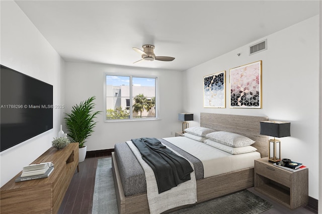 110 Washington Ave Unit 2307, Miami Beach, FL 33139 - bedroom with wood finished floors and ceiling fan