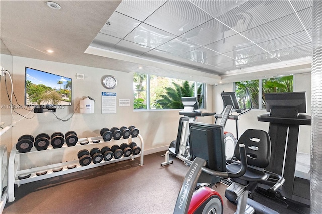 110 Washington Ave Unit 2307, Miami Beach, FL 33139 - workout area with recessed lighting