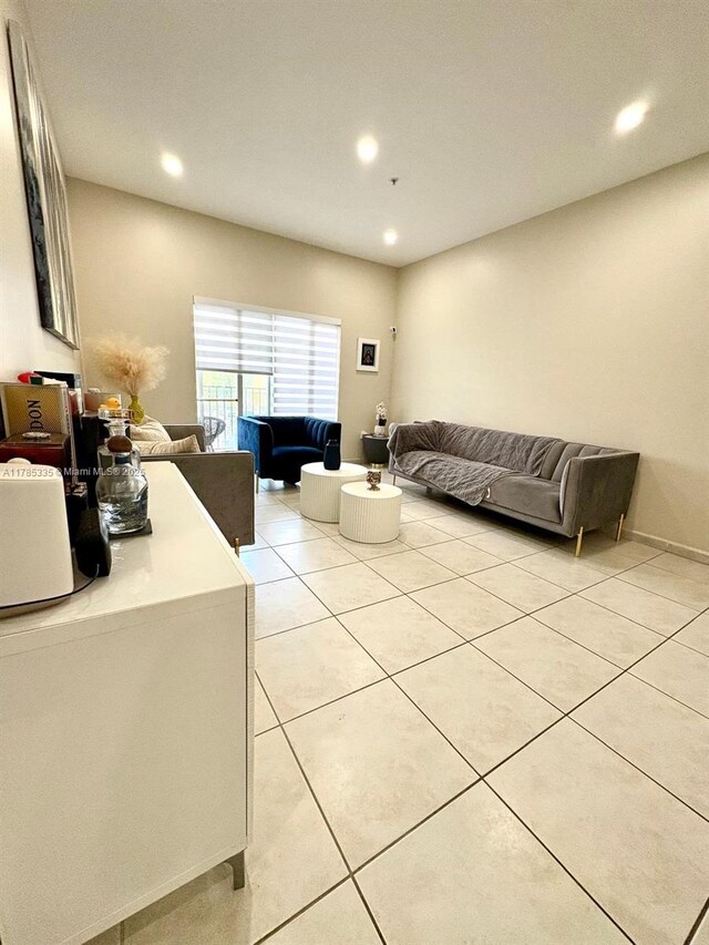 7340 NW 114th Ave Unit 201, Doral, FL 33178 - living area featuring recessed lighting and light tile patterned floors