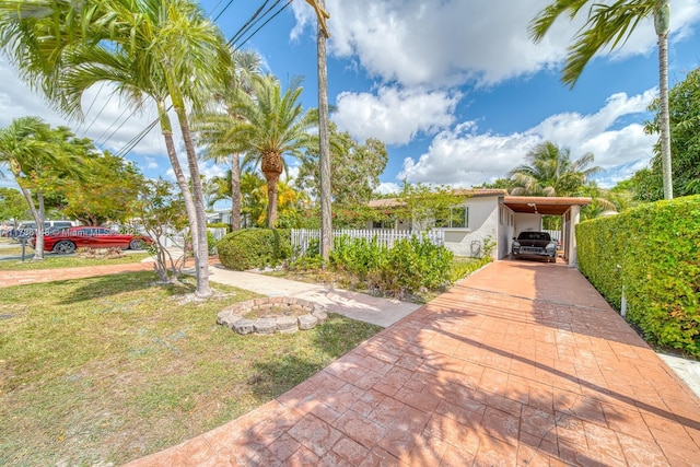 7215 SW 16th St, Miami, FL 33155 - view of yard featuring fence
