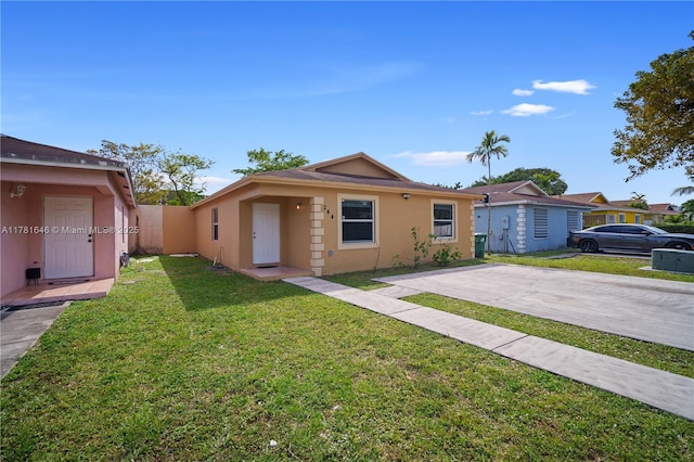 244 NW 179th St, Miami Gardens, FL 33169 - view of front of home with a front yard and stucco siding