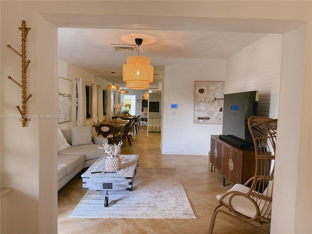 living room with visible vents