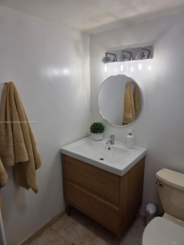9411 SW 4th St Unit 203, Miami, FL 33174 - half bath featuring vanity, toilet, and baseboards