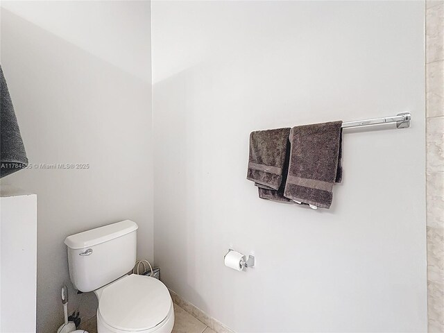 294 Las Brisas Cir, Sunrise, FL 33326 - bathroom with toilet and tile patterned floors