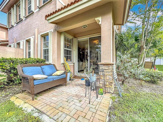 294 Las Brisas Cir, Sunrise, FL 33326 - view of patio / terrace featuring an outdoor living space